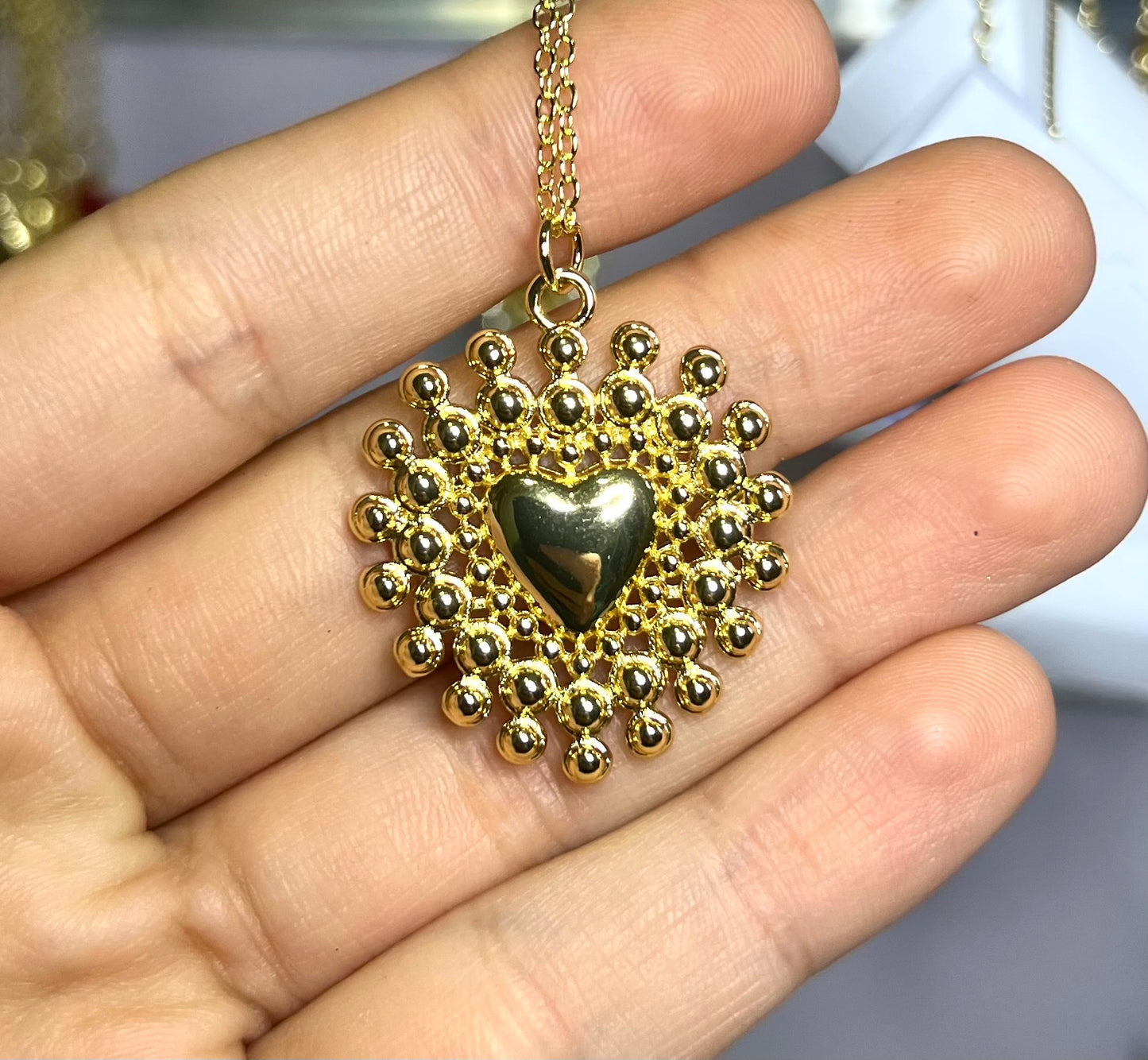 Collar corazón maxi