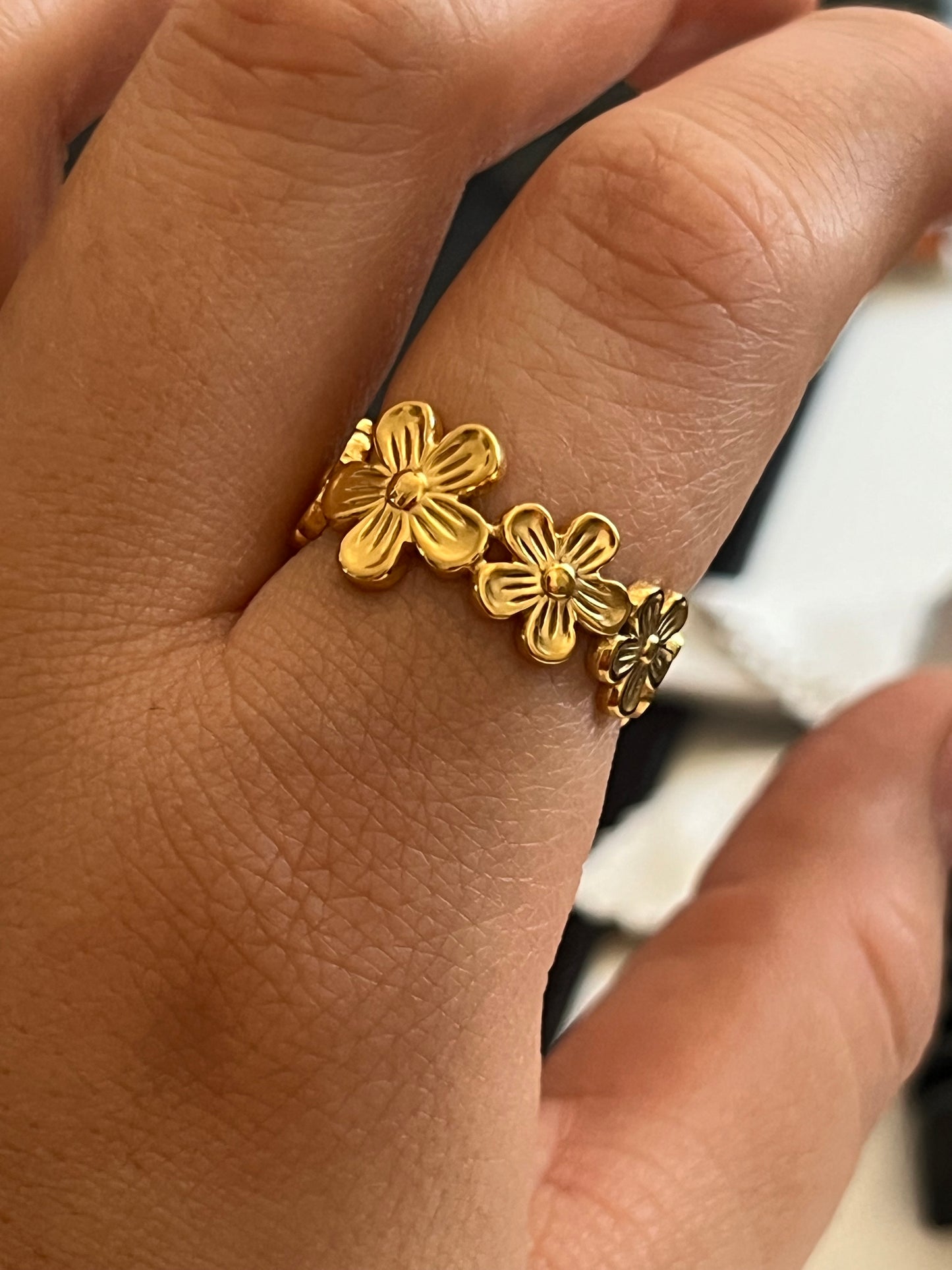Anillo ajustable Flower