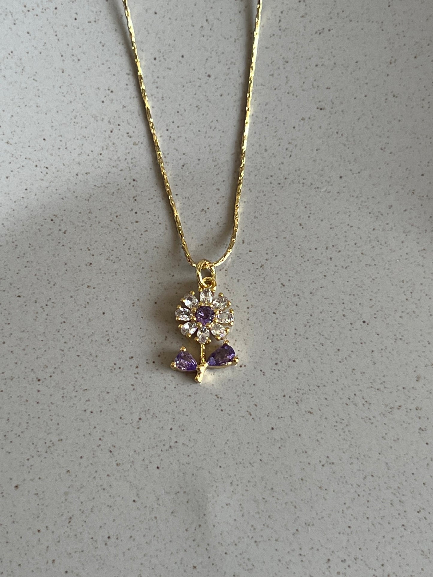 Collar Flor lila