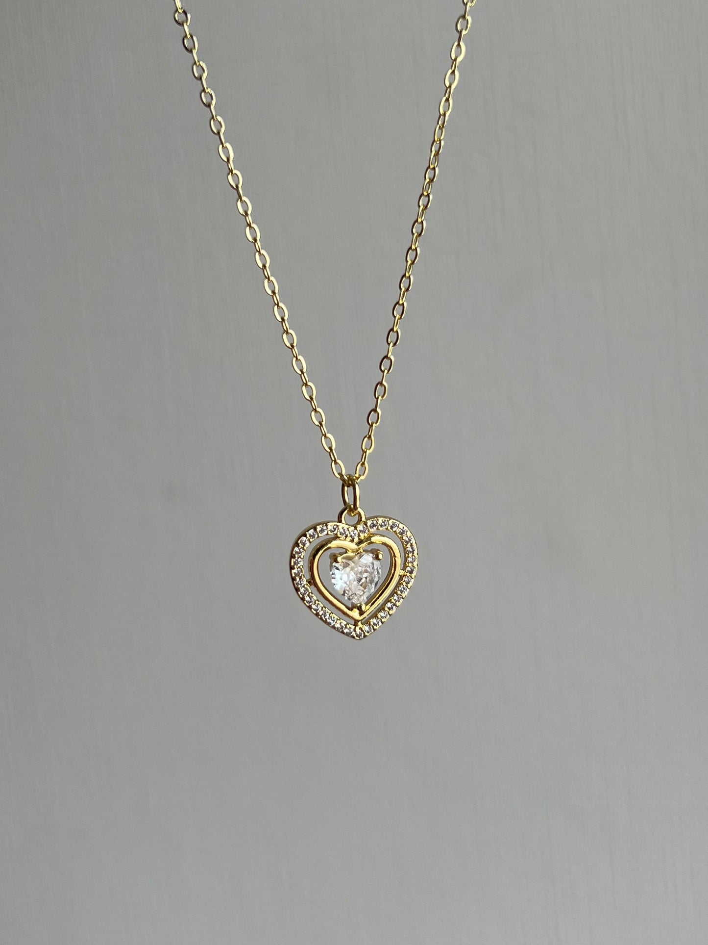 Collar corazón cristal