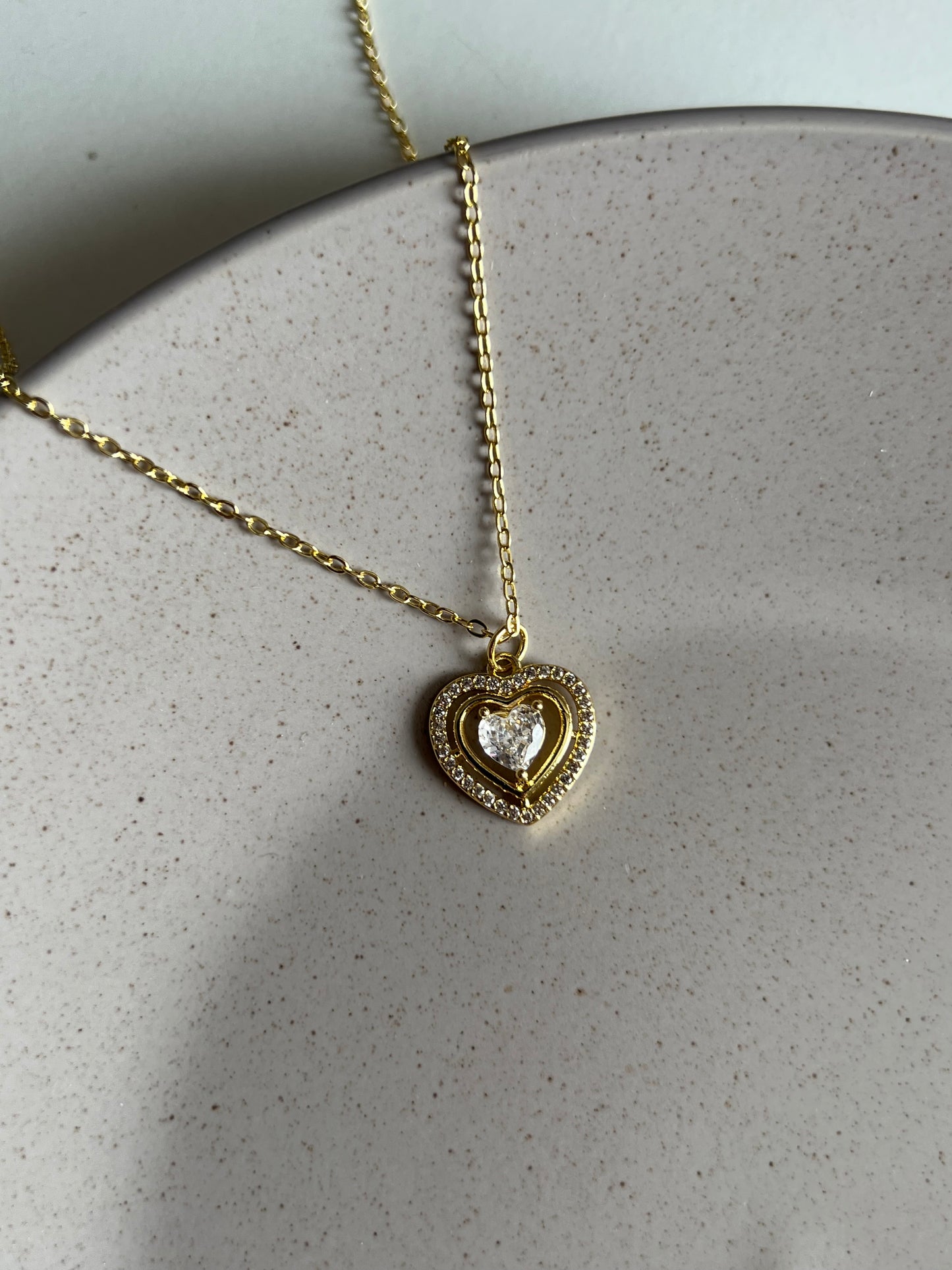 Collar corazón cristal