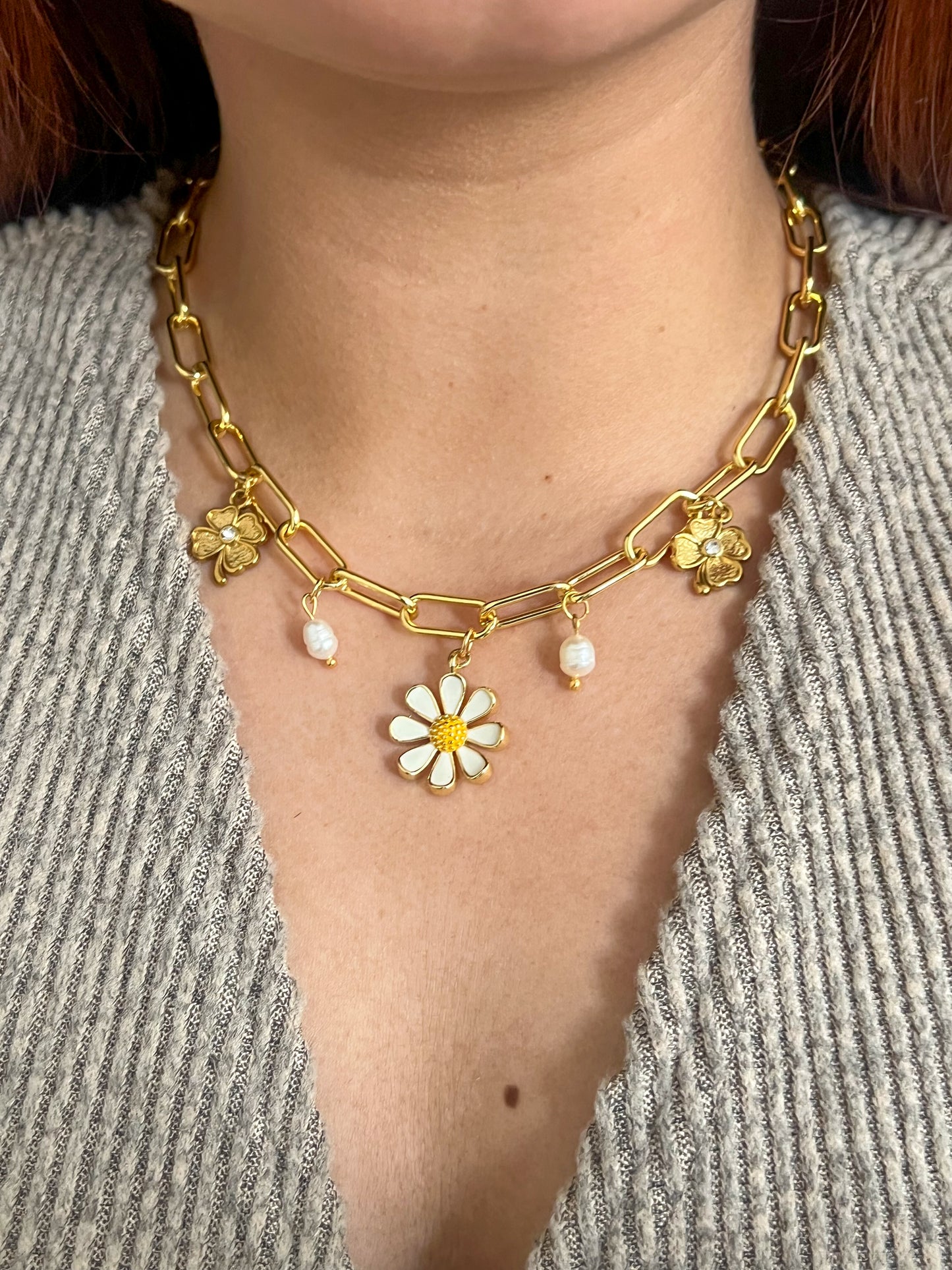 Collar multi dijes flor