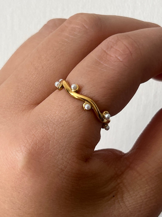 Anillo ajustable perlitas