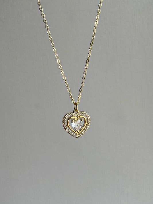 Collar corazón cristal
