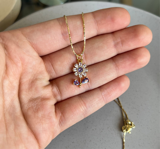 Collar Flor lila