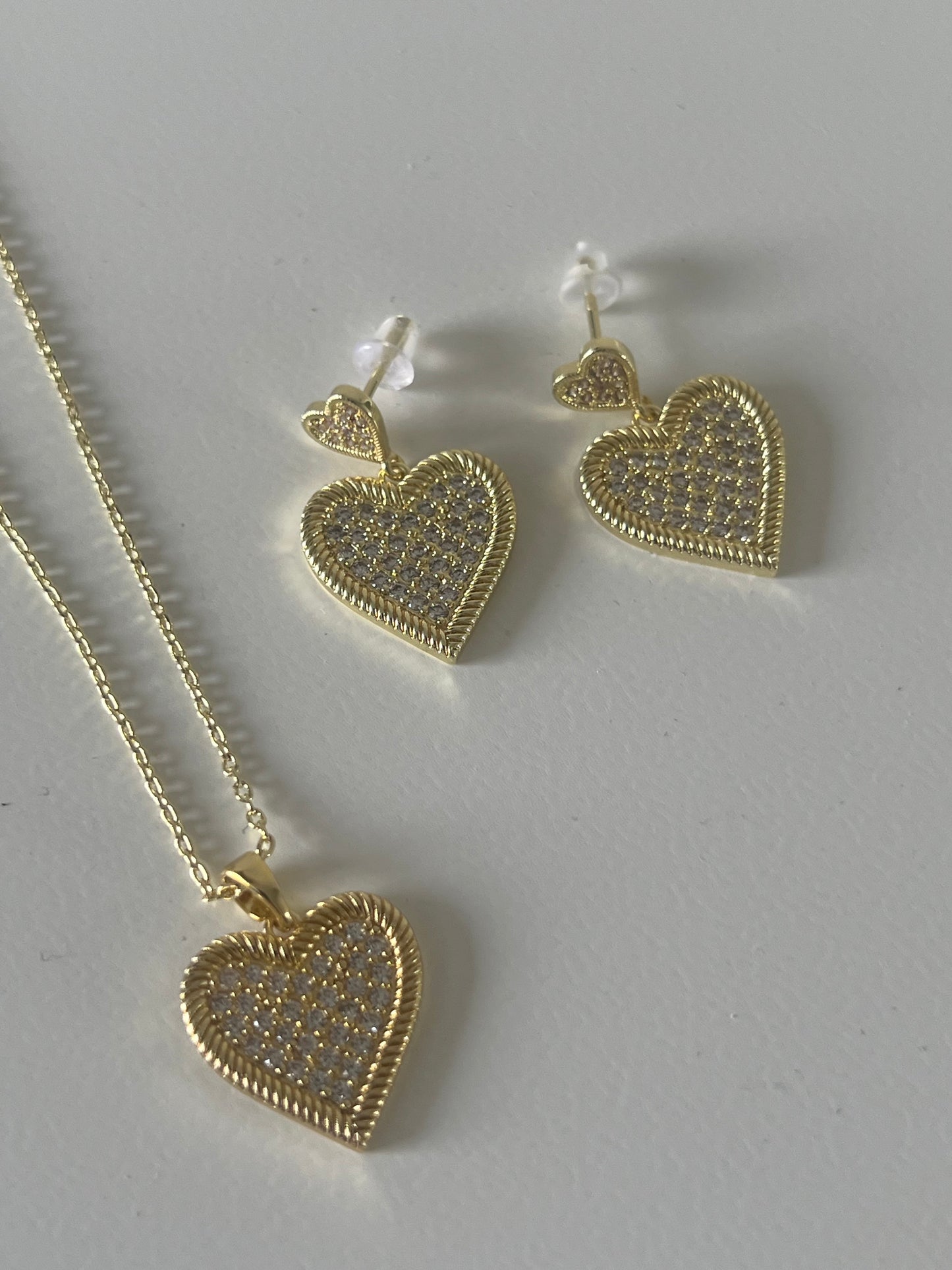 Set Collar + Aros corazón