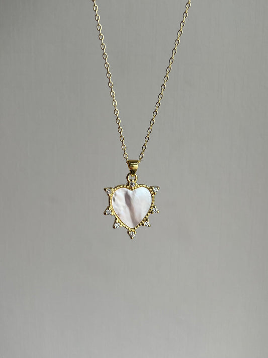Collar corazón Nácar