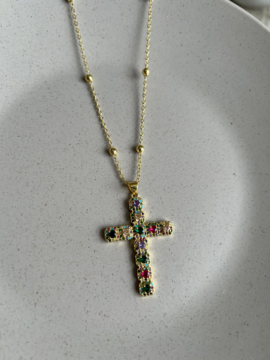 Collar cruz colores